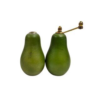 Y2k Pear wood salt and pepper shaker
